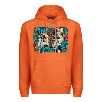 Carrot gemstone leopard cowhide brushstroke Premium Hoodie - AdoDesignShop