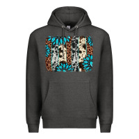 Charcoal Heather gemstone leopard cowhide brushstroke Premium Hoodie - AdoDesignShop