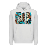 Dove Grey gemstone leopard cowhide brushstroke Premium Hoodie - AdoDesignShop