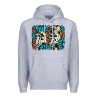 Heather Grey gemstone leopard cowhide brushstroke Premium Hoodie - AdoDesignShop