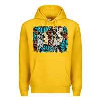 Lemon gemstone leopard cowhide brushstroke Premium Hoodie - AdoDesignShop