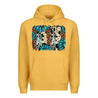Mustard gemstone leopard cowhide brushstroke Premium Hoodie - AdoDesignShop