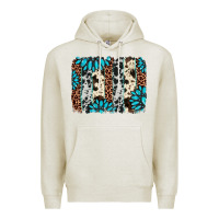 Oatmeal Heather gemstone leopard cowhide brushstroke Premium Hoodie - AdoDesignShop