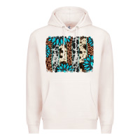 Pale Pink gemstone leopard cowhide brushstroke Premium Hoodie - AdoDesignShop