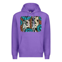 Purple gemstone leopard cowhide brushstroke Premium Hoodie - AdoDesignShop