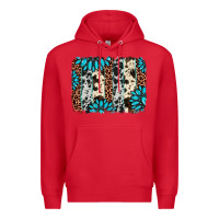 Red gemstone leopard cowhide brushstroke Premium Hoodie - AdoDesignShop