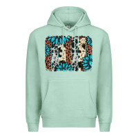 Seafoam gemstone leopard cowhide brushstroke Premium Hoodie - AdoDesignShop