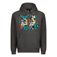 Smoke gemstone leopard cowhide brushstroke Premium Hoodie - AdoDesignShop