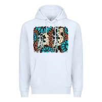 White gemstone leopard cowhide brushstroke Premium Hoodie - AdoDesignShop