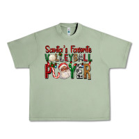 Oil Green afro santa's favorite volleyball player for christ Urban Heavy Tee - FaDigitalArtStudio
