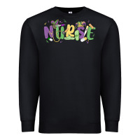 Black nurse mardi gras Premium Sweatshirt - MaliasSmallBusiness