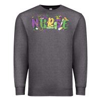 Charcoal Heather nurse mardi gras Premium Sweatshirt - MaliasSmallBusiness