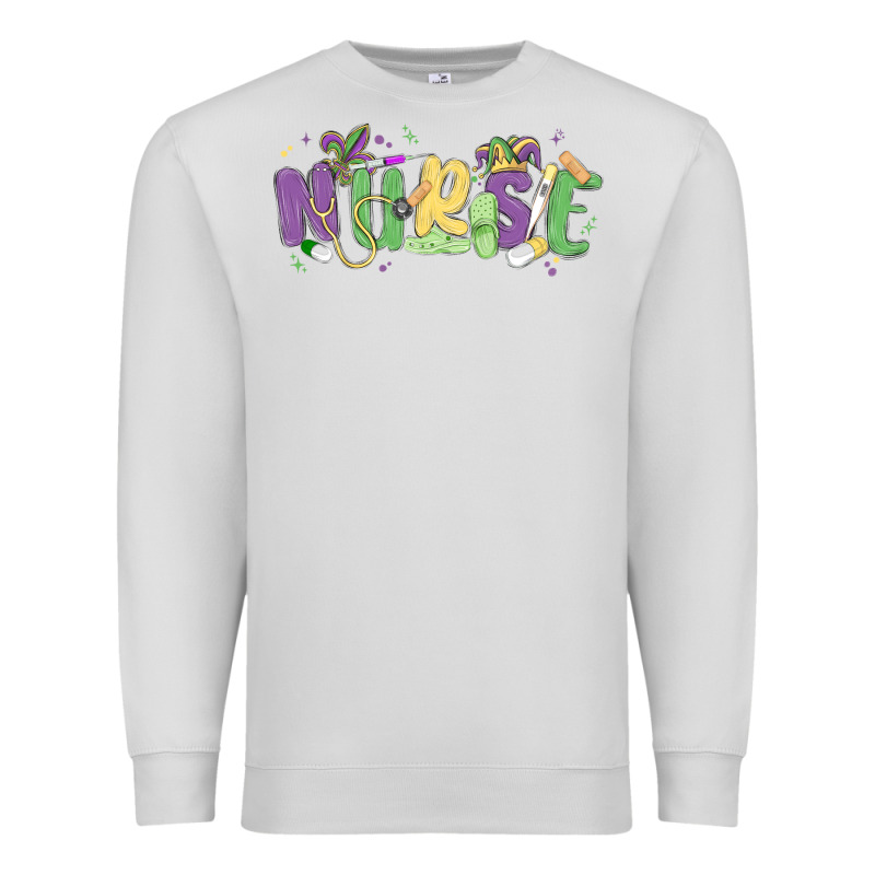 Nurse Mardi Gras Premium Sweatshirt by MaliasSmallBusiness | Teevron