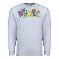 Heather Grey nurse mardi gras Premium Sweatshirt - MaliasSmallBusiness