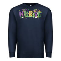 Navy nurse mardi gras Premium Sweatshirt - MaliasSmallBusiness