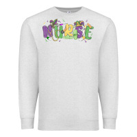 Oatmeal Heather nurse mardi gras Premium Sweatshirt - MaliasSmallBusiness