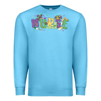 Ocean Blue nurse mardi gras Premium Sweatshirt - MaliasSmallBusiness