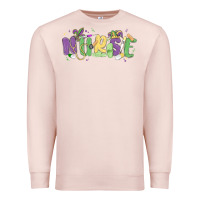 Pale Pink nurse mardi gras Premium Sweatshirt - MaliasSmallBusiness