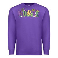 Purple nurse mardi gras Premium Sweatshirt - MaliasSmallBusiness