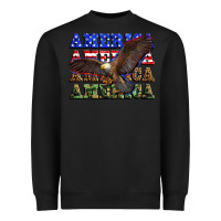 Black america america america america Heavyweight Sweatshirt - Zillion Design Studio