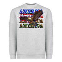 Heather Grey america america america america Heavyweight Sweatshirt - Zillion Design Studio