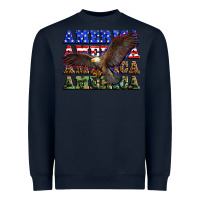 Navy america america america america Heavyweight Sweatshirt - Zillion Design Studio