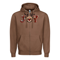 Chestnut joy reindeer Zipper Hoodie - AdoDesignShop