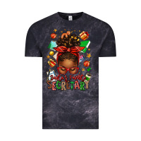 Cloud Black santa's favorite secretary afro messy bun Vintage Tee - texasbilliewilder