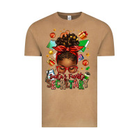 Vintage Camel santa's favorite secretary afro messy bun Vintage Tee - texasbilliewilder