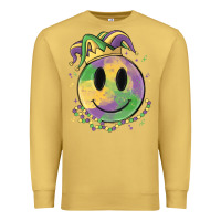 Antique Gold smiley face mardi gras Premium Sweatshirt - MaliasSmallBusiness