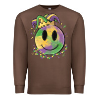 Chestnut smiley face mardi gras Premium Sweatshirt - MaliasSmallBusiness
