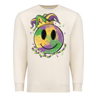 Sandshell smiley face mardi gras Premium Sweatshirt - MaliasSmallBusiness