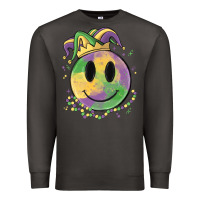 Smoke smiley face mardi gras Premium Sweatshirt - MaliasSmallBusiness