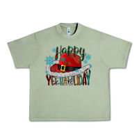 Oil Green happy yeehawliday Urban Heavy Tee - CowhideDigitalArt
