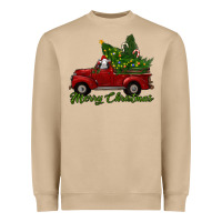 Mushroom merry christmas baby sheep trees with truck Heavyweight Sweatshirt - RanaPortraitStore
