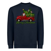 Navy merry christmas baby sheep trees with truck Heavyweight Sweatshirt - RanaPortraitStore