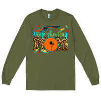 Army Green trap shooting mom Long Sleeve Tee - AdoDesignShop