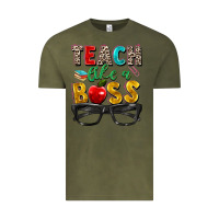 Vintage Olive teach like a boss Vintage Tee - Zillion Design Studio