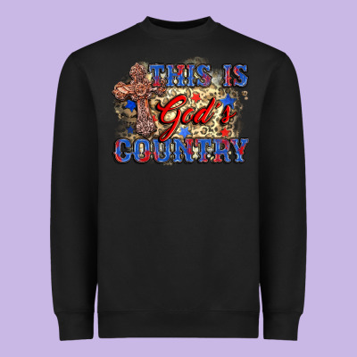 This Is God's Country Heavyweight Sweatshirt Designed By Zillion Design Studio