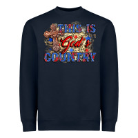 Navy this is god's country Heavyweight Sweatshirt - Zillion Design Studio