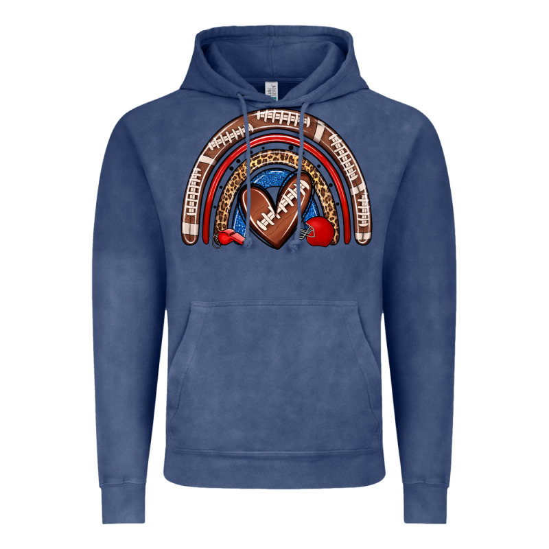 Football Rainbow Vintage Hoodie by Zillion Design Studio | Teevron