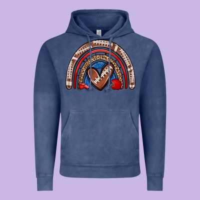 Football Rainbow Vintage Hoodie Designed By Zillion Design Studio