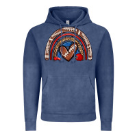 Vintage Denim football rainbow Vintage Hoodie - Zillion Design Studio