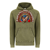 Vintage Olive football rainbow Vintage Hoodie - Zillion Design Studio