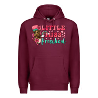 Burgundy little miss preschool Premium Hoodie - BundleAndBundleShop
