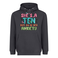 Smoke she's a ten but so is her anxiety Heavyweight Hoodie - MaliasSmallBusiness