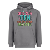 Storm she's a ten but so is her anxiety Heavyweight Hoodie - MaliasSmallBusiness