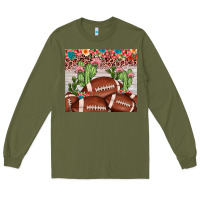 Army Green football leopard cactus Long Sleeve Tee - JahusDesignShop