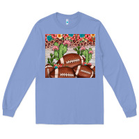 Colony Blue football leopard cactus Long Sleeve Tee - JahusDesignShop