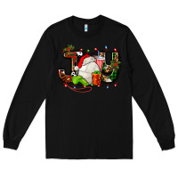 Black joy with volleyball and santa's hat Long Sleeve Tee - AdoDesignShop
